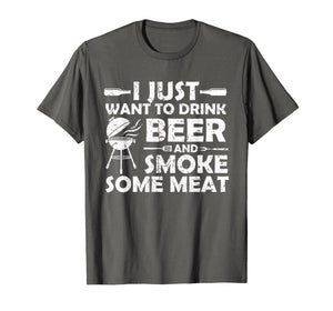 BBQ Smoking Pitmaster Shirt Art Gift Drink Beer Smoke Meat 121523
