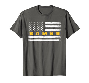 Sambo USA American Flag Martial Arts Sports Lover Gift T-Shirt