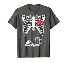 Load image into Gallery viewer, Skeleton Pregnancy Pizza Beer Shirt Xray Halloween Soon Dad 162567
