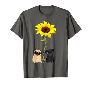 You Are My Sunshine Sunflower Pug Mom Shirt T-Shirt