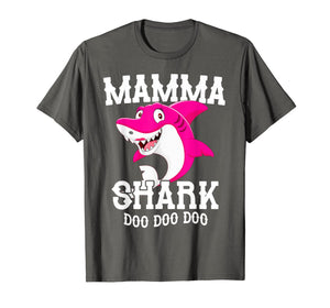 Mamma Shark For Mother Grandma Birthday Halloween Christmas T-Shirt