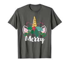 Load image into Gallery viewer, Unicorn Christmas Holly Merry Cute Gift for Girls Women T-Shirt
