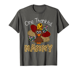 One Thankful Nanny Turkey Thanksgiving gift T-Shirt