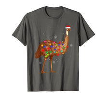 Load image into Gallery viewer, Santa Emu Bird with Christmas Lights Funny Xmas Celebration T-Shirt-1732896
