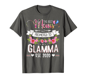 The Best Mom Get Promoted To Glamma EST 2020 Family Gift T-Shirt-3153855