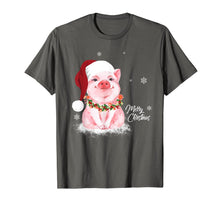 Load image into Gallery viewer, Funny shirts V-neck Tank top Hoodie sweatshirt usa uk au ca gifts for Cute Pig Santa Hat Merry Christmas Pig Lover Gifts T-Shirt 517195
