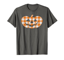 Load image into Gallery viewer, Plaid Jack-O-Lantern Pumpkin Country Farmhouse Style T-Shirt

