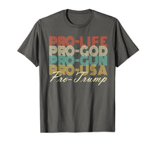Load image into Gallery viewer, Trump 2020 Shirt Pro Life God USA MAGA Retro Trump Shirt 210956
