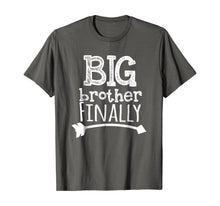 Load image into Gallery viewer, Big Brother Finally Novelty Tshirt for Boys &amp; Older Brothers--
