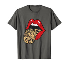 Load image into Gallery viewer, Red Lips Leopard Tongue Cheetah Animal Print Trendy Graphic T-Shirt-79037
