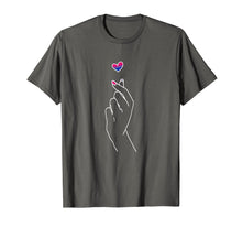 Load image into Gallery viewer, Funny shirts V-neck Tank top Hoodie sweatshirt usa uk au ca gifts for Korean Heart Bisexual Shirt Finger Heart Kpop Merchandise 790622

