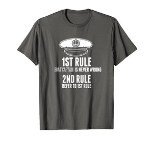Boat Captain Is Never Wrong T Shirt Hat Gifts For Costume