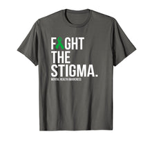 Load image into Gallery viewer, Fight The Stigma Green Ribbon Mental Health T-Shirt
