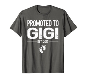 Funny shirts V-neck Tank top Hoodie sweatshirt usa uk au ca gifts for Promoted to Gigi Est 2019 New Grandma Mothers Day T-Shirt 2068427