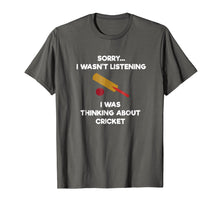 Load image into Gallery viewer, Cricket Game T-Shirt - Funny Listening - Bat

