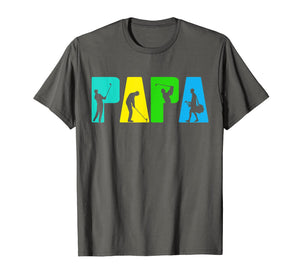 Retro Golfing Papa Tee Shirt. Golf Gifts For Fathers Day