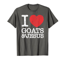 Load image into Gallery viewer, Funny shirts V-neck Tank top Hoodie sweatshirt usa uk au ca gifts for I Love Goats &amp; Jesus Vintage Christian Lover Gift T-Shirt 2983633
