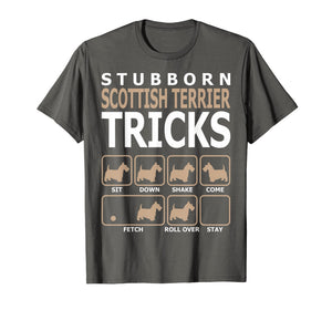 Funny shirts V-neck Tank top Hoodie sweatshirt usa uk au ca gifts for Stubborn Scottish Terrier Tricks T-Shirt Tshirt 1909009