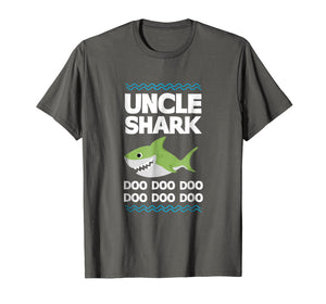 Uncle Shark T-Shirt Doo Doo Mommy Auntie Daddy Baby Tee