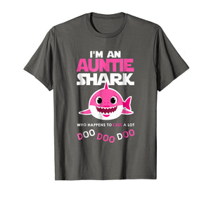 Funny shirts V-neck Tank top Hoodie sweatshirt usa uk au ca gifts for i'm an auntie shark who happens to cuss a lot doo doo doo 1268852
