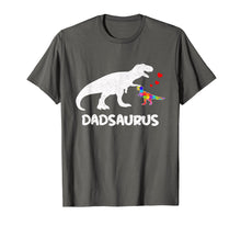 Load image into Gallery viewer, Funny shirts V-neck Tank top Hoodie sweatshirt usa uk au ca gifts for Dinosaur Dad Saurus Dadsaurus Autism Awareness Shirts Gift 1117456
