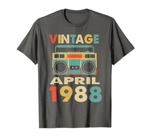 Funny shirts V-neck Tank top Hoodie sweatshirt usa uk au ca gifts for Vintage April 1988 Tshirt Retro 31st Birthday Gifts 2984521