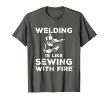 Load image into Gallery viewer, Funny shirts V-neck Tank top Hoodie sweatshirt usa uk au ca gifts for Welding is like sewing with fire - Funny Welding T-Shirt 2634931

