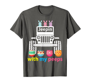 Funny shirts V-neck Tank top Hoodie sweatshirt usa uk au ca gifts for Jeepin with my peeps Rabbit Riding Jeep Eggs Easter Tshirt 1910549