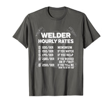Load image into Gallery viewer, Funny shirts V-neck Tank top Hoodie sweatshirt usa uk au ca gifts for Welder Hourly Rate Funny Welding T-Shirt 1001733

