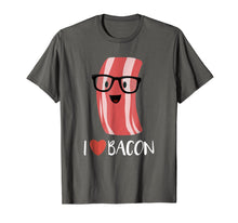 Load image into Gallery viewer, Funny shirts V-neck Tank top Hoodie sweatshirt usa uk au ca gifts for I Love Bacon T-shirt Geeky Glasses Heart Bacon Cartoon 1545150
