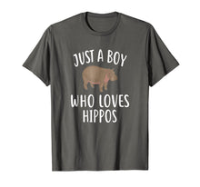 Load image into Gallery viewer, Funny shirts V-neck Tank top Hoodie sweatshirt usa uk au ca gifts for Just A Boy who loves HIPPOS T-Shirt Funny HIPPO Tee 2830420
