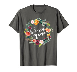 Funny shirts V-neck Tank top Hoodie sweatshirt usa uk au ca gifts for Mom Shirts With Sayings Blessed Mama Tshirt T Women Gifts 572373