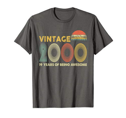Funny shirts V-neck Tank top Hoodie sweatshirt usa uk au ca gifts for Retro Vintage 2000 T-Shirt 19th Birthday Gifts 19 Years Old 291619