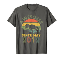 Load image into Gallery viewer, Awesome Since May 2012- Gifts 7th Birthday Dinosaur T-Shirt
