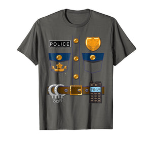 Policeman Costume Funny Halloween Police Officer T Shirt