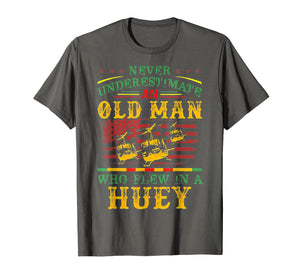 Funny shirts V-neck Tank top Hoodie sweatshirt usa uk au ca gifts for Never Underestimate An Old Man Who Flew In A Huey Tshirt 746680