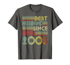 Funny shirts V-neck Tank top Hoodie sweatshirt usa uk au ca gifts for Mens 14th Wedding Anniversary Gifts Husband Since April 2005 Tee 2343529