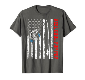 Reel Cool Pop Pop Shirt American Flag Fishing Birthday Gifts 278332