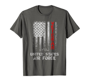 Funny shirts V-neck Tank top Hoodie sweatshirt usa uk au ca gifts for Vintage Proud Air Force Veteran American Flag T-shirt 1961076