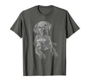 Funny shirts V-neck Tank top Hoodie sweatshirt usa uk au ca gifts for Yellow Chocolate Black Labrador Retriever - Caligram T Shirt 1043334
