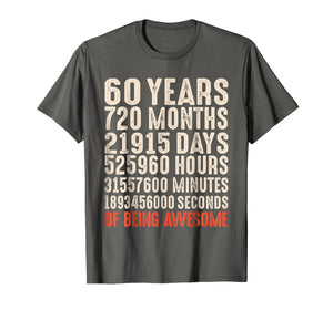 Funny shirts V-neck Tank top Hoodie sweatshirt usa uk au ca gifts for 60 Years Old 60th Birthday Vintage Retro T Shirt 720 Months 1428598