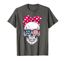 Load image into Gallery viewer, Funny shirts V-neck Tank top Hoodie sweatshirt usa uk au ca gifts for Pink Bandana Skull American Flag Glasses T Shirt 596980
