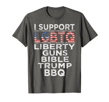 Load image into Gallery viewer, Funny shirts V-neck Tank top Hoodie sweatshirt usa uk au ca gifts for Mens I Support LGBTQ Liberty Guns Bible Trump BBQ T-shirt Flag 1251688
