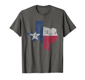 Retro Texas T-Shirt Flag Map Gift
