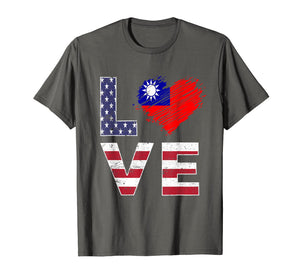 Funny shirts V-neck Tank top Hoodie sweatshirt usa uk au ca gifts for USA Taiwan Flag Heart Taiwanese American Flag Shirt 1972104