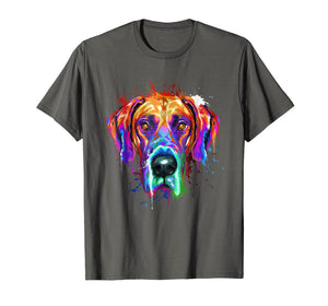 Splash Art Great Dane T-Shirt | Dane Puppy Lover Gifts
