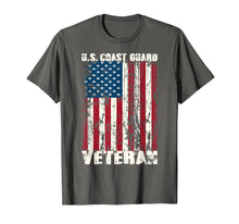 Load image into Gallery viewer, US Coast Guard Veteran USCG American Flag TShirt
