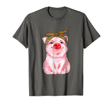 Load image into Gallery viewer, Pig Bandana cute t-shirt for Girl and Women. Gift Awesome
