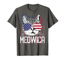 Load image into Gallery viewer, MEOWICA 4th of July T-Shirt America Cat USA Flag Patriotic
