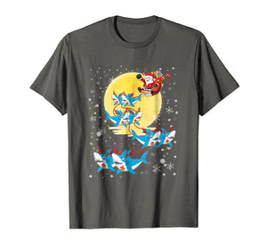 Santa Claus Riding Shark Christmas Tshirt Funny Xmas Gifts 852272